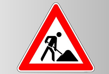Baustellen-Schild Baustellen-Schild
