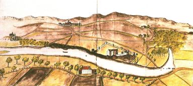 Grafik: Zeichnung von Hattingen um 1660