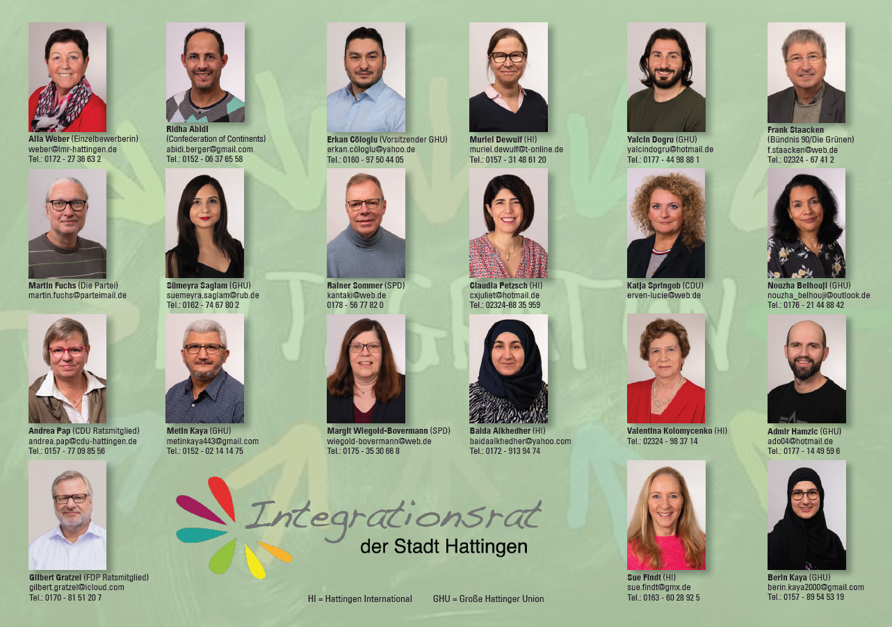 Portraits der Mitglieder des Integrationsrates