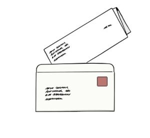 Bild von Briefumschlag mit Brief Bild von Briefumschlag mit Brief
