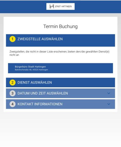 Zweigstelle Bürgerbüro Hattingen wählen Zweigstelle Bürgerbüro Hattingen wählen