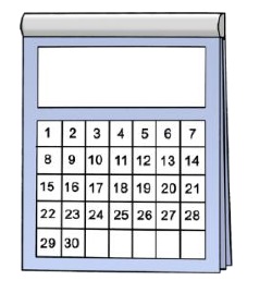 Bild von einem Kalender