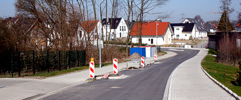 Neu erschlossene Straße