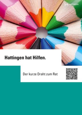 Plakat mit bunten Stiften