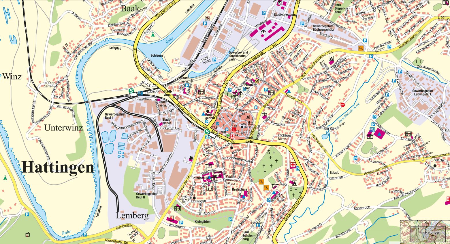 Stadtplan Hattingen