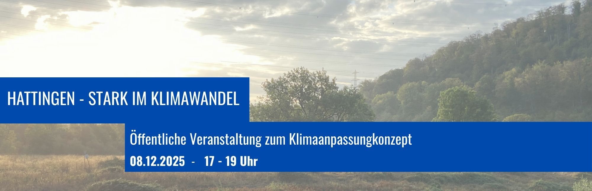 Ankündigung Beteiligungsworkshop Klimaanpassungskonzept
