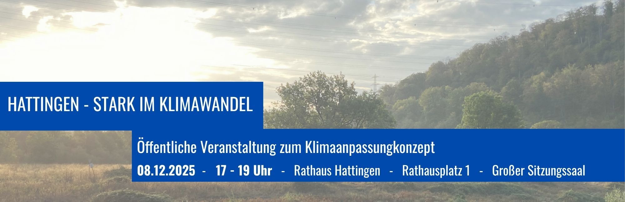 Ankündigung Beteiligungsworkshop Klimaanpassungskonzept