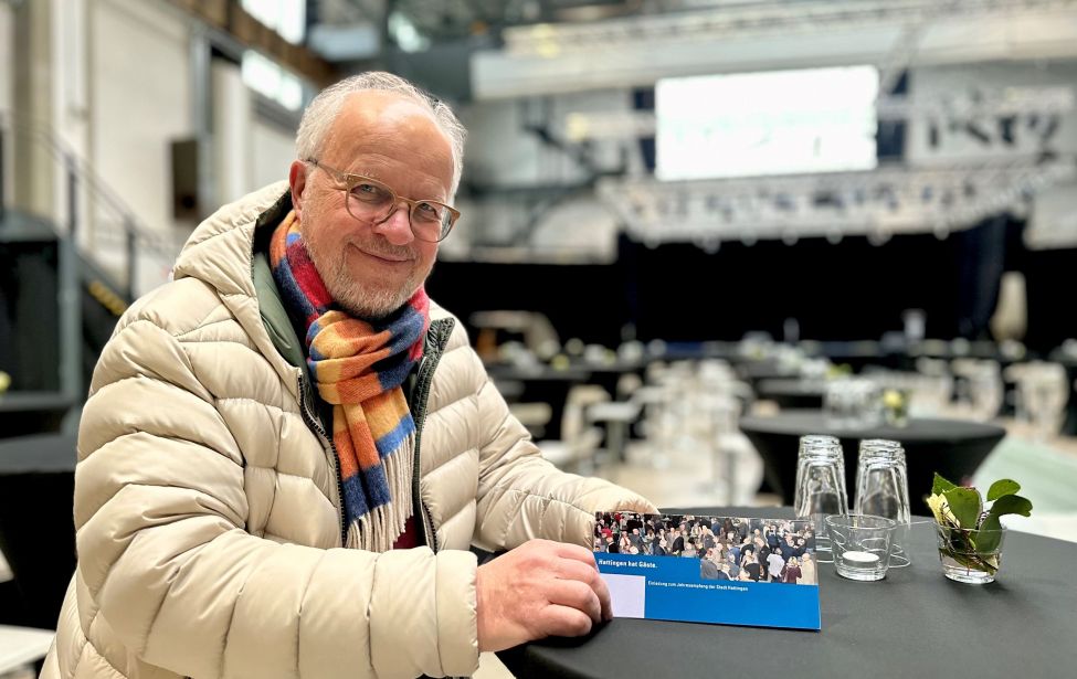 Bürgermeister Dirk Glaser in der Gebläsehalle