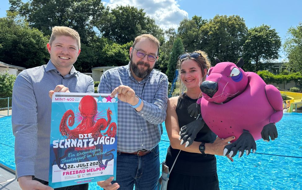 Das Theaterstück "Die Schnatzjagd" kommt ins Freibad Welper.