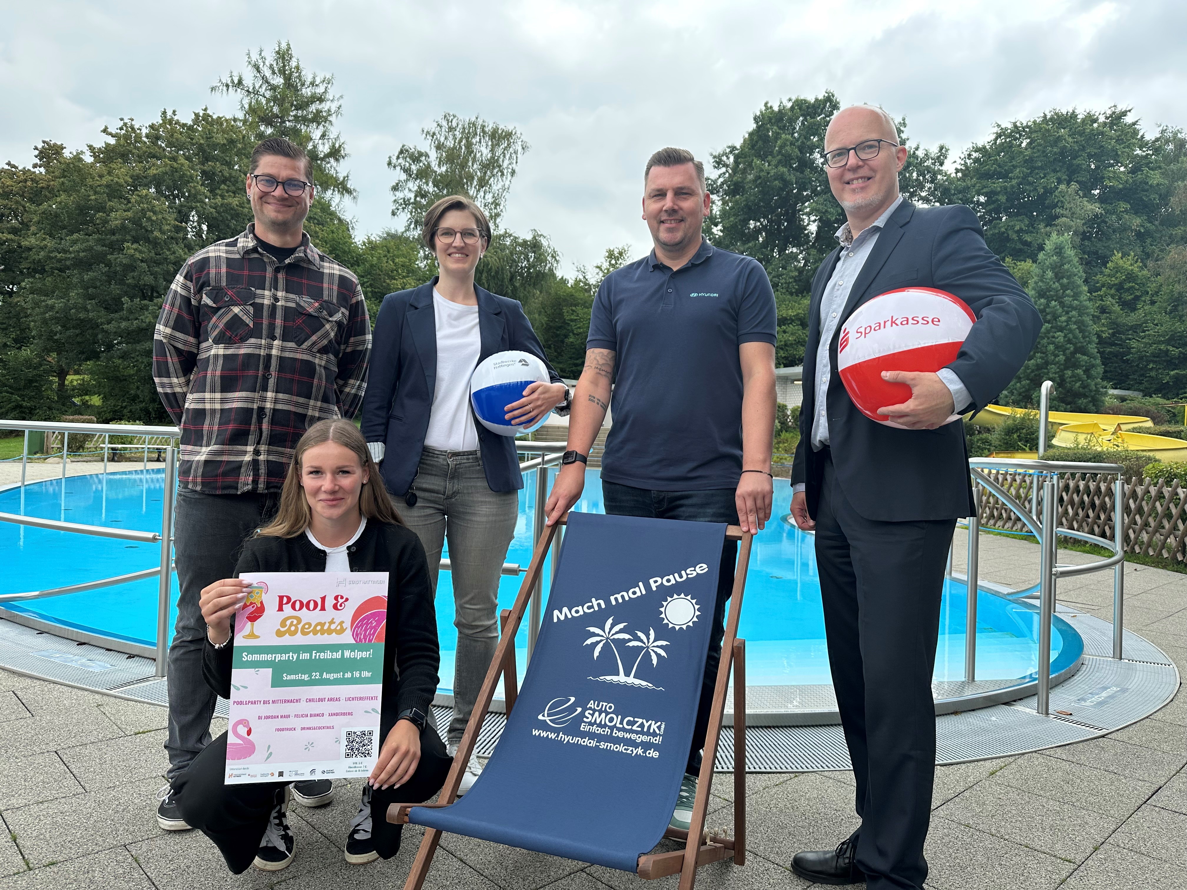 Bewerbung der Freibadparty "Pool&Beats"