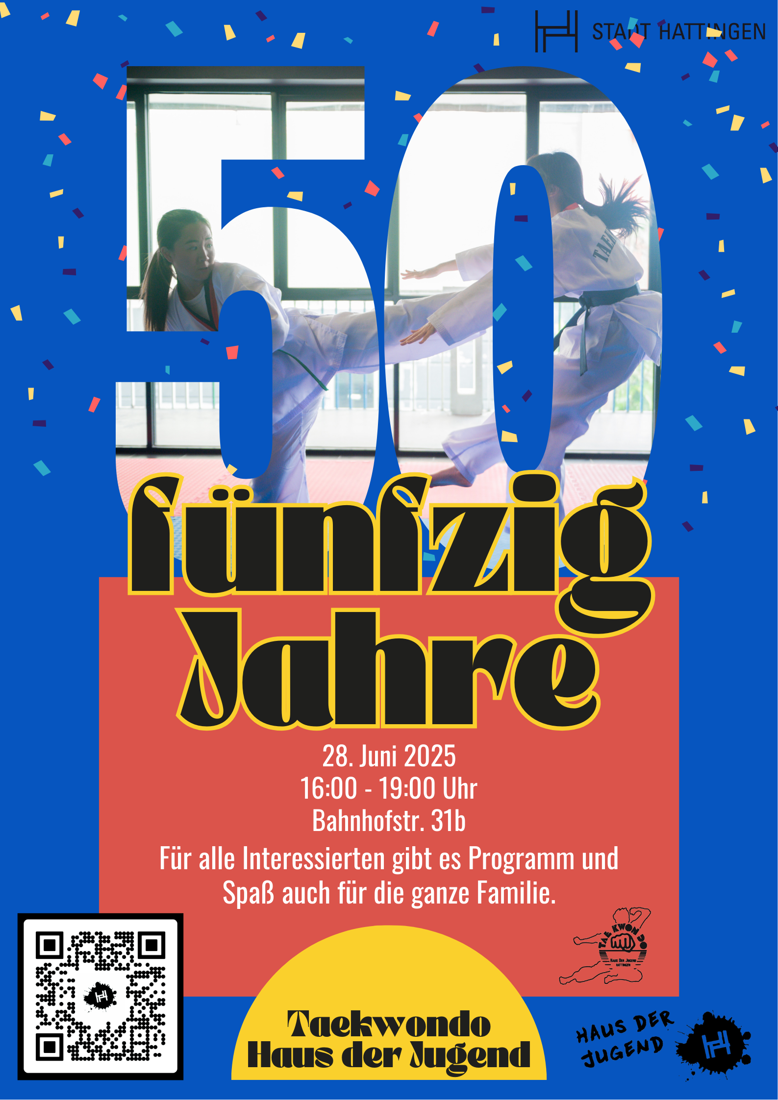 Plakat Jubiläum Taekwondo Haus der Jugend 