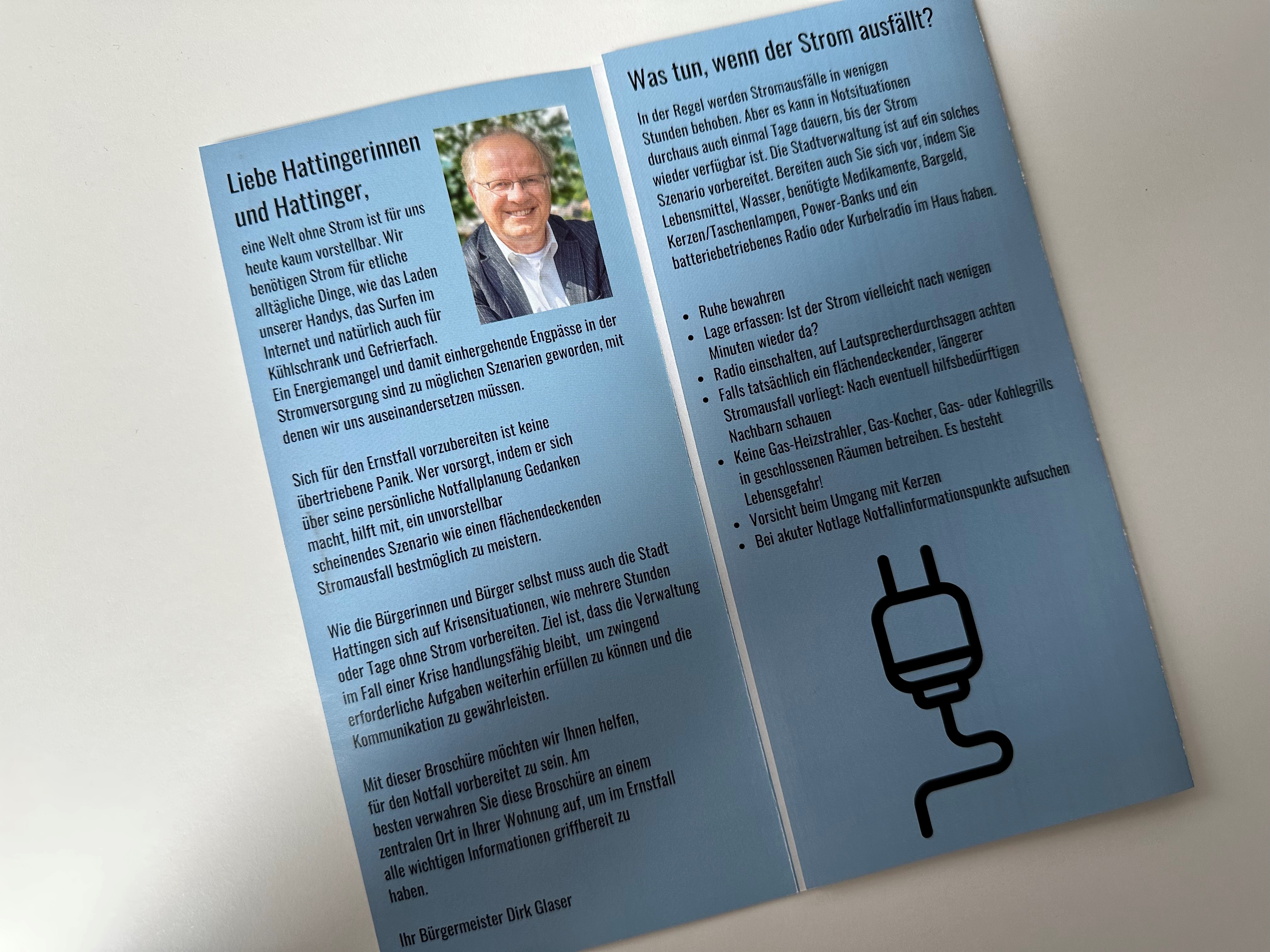 Notfall-Flyer der Stadt Hattingen 