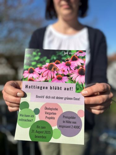 Flyer für die Bewerbung des Vorgartenwettbewerbs