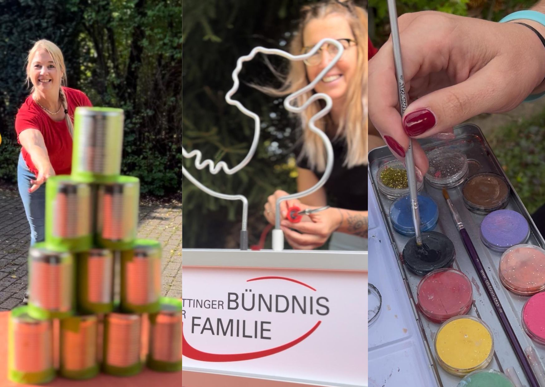 Attraktionen auf dem Hattinger Bündnisfest für Familien.