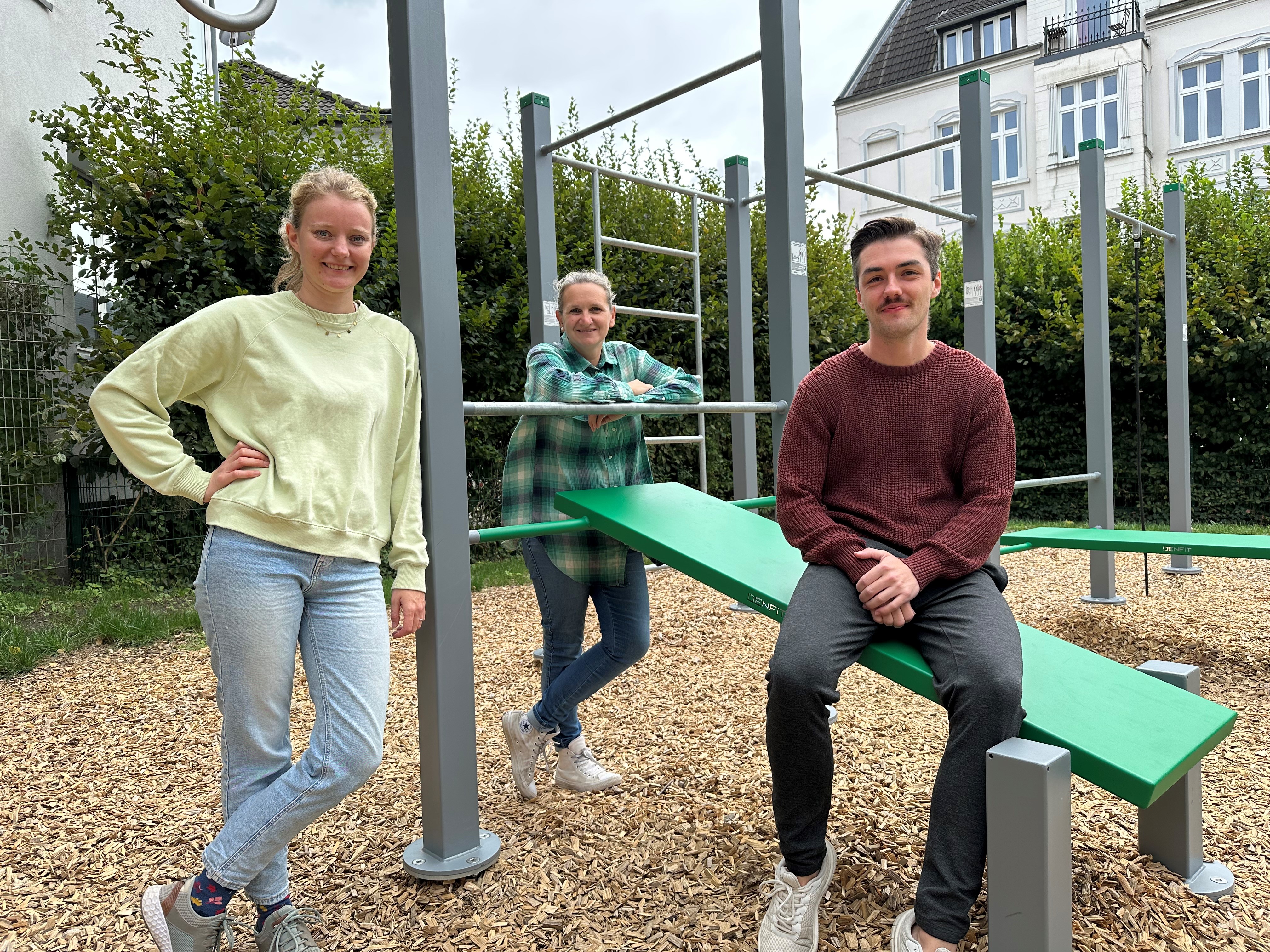Die neue Calisthenics-Anlage am Haus der Jugend in der Bahnhofstraße.