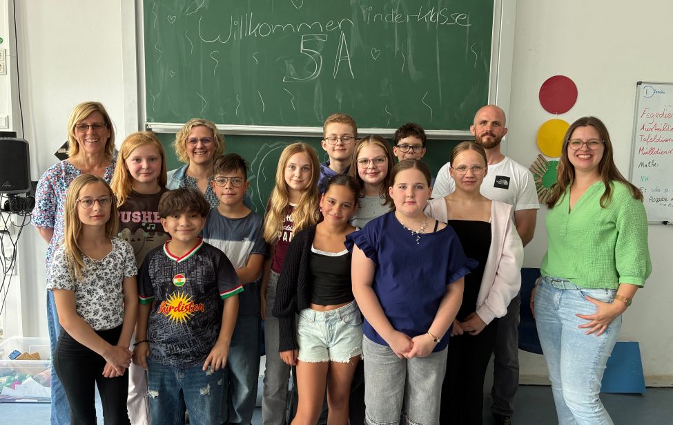 Die Klasse 5a der Gesamtschule Hattingen beim Projekttag„Trau dich! Initiative zur Prävention des sexuellen Kindesmissbrauchs“