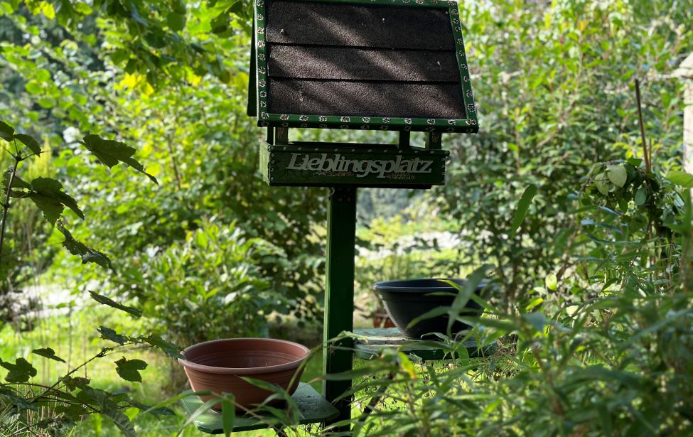 Fotografie eines Futterhäuschens für Vögel