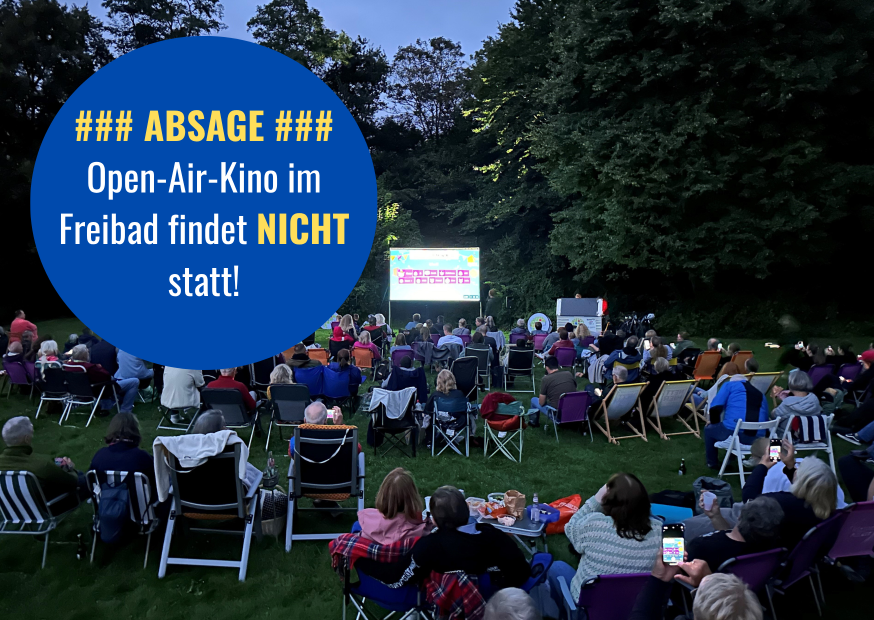 Open-Air-Kino im Freibad Welper ist abgesagt