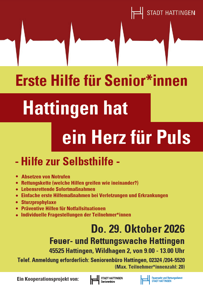 Plakat Erste-Hilfe-Kurs Seniorenbüro Plakat Erste-Hilfe-Kurs Seniorenbüro