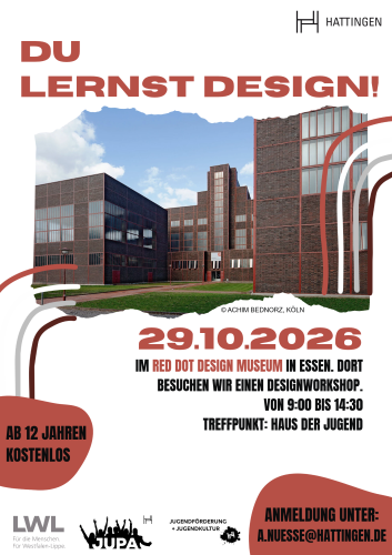 Plakat Ausflug zum Red Dot Design Museum 