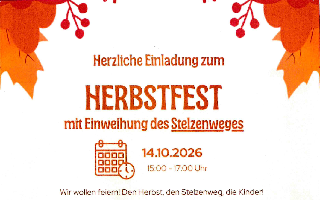 Daten zum Herbstfest im Familienzentrum Holthausen 