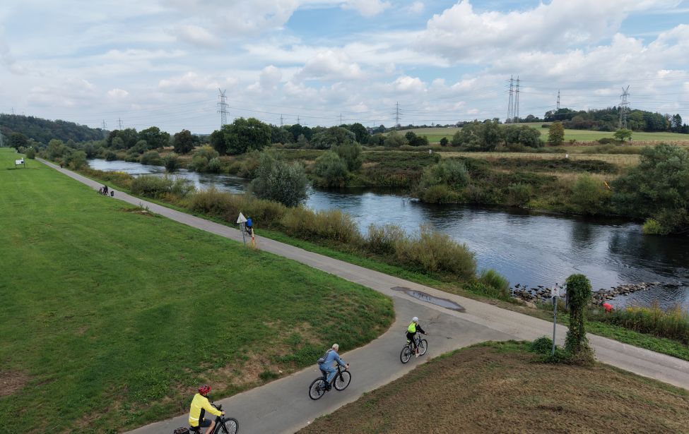 Der Abschnitt Isenberg des Ruhrtalradwegs nach Fertigstellung der Maßnahme  