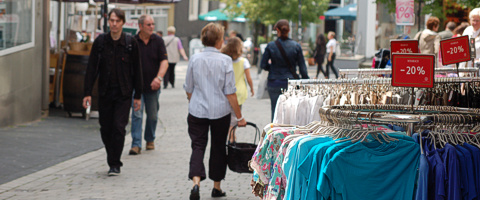 Einkaufsstraße in der Innenstadt