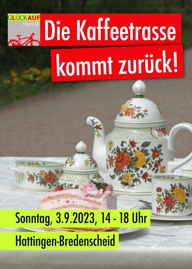 Flyer zur Bewerbung der Kaffeetrasse